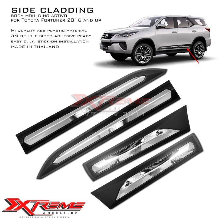 TOYOTA FORTUNER SIDE CLADDING SIDE MOULDING 2016-2024 THAILAND MADE ...