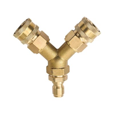 Tee Spliter Adapter With 3/8 Or 1/4 Quick Release Connector For High Pressure Washer
