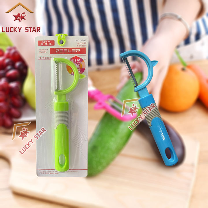 1pc Random Color Stainless Steel Multifunctional Peeler For