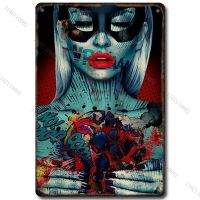 Graffiti Abstract Sexy Girl Metal Sign Vintage Portrait Tin Plate Plaque Bar Mural Art Decoration Poster Modern Home Decor Gifts