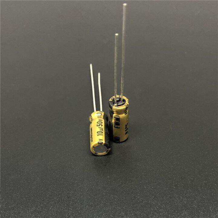 10pcs-10uf-50v-nichicon-fw-series-5x11mm-50v10uf-hifi-audio-capacitor