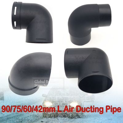 Car Air Heater Heater Ducting Pipe Elbow Outle 42/60/75/90mm Black Plastic Connector Heater Heating PipeAir Intake Pipe