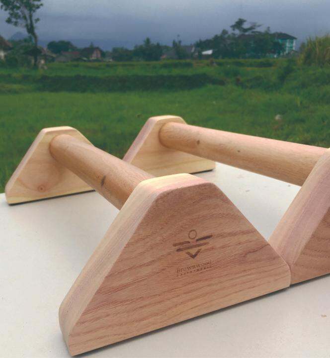 Wooden Parallettes Felon2 Low Parallette Handstand Push Up Bar Lazada