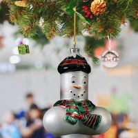 Small Balls Pack Christmas Decoration Pendant Cartoon Christmas Tree Pendant Glass Memorial Ornament Hanging Garlands Outdoor