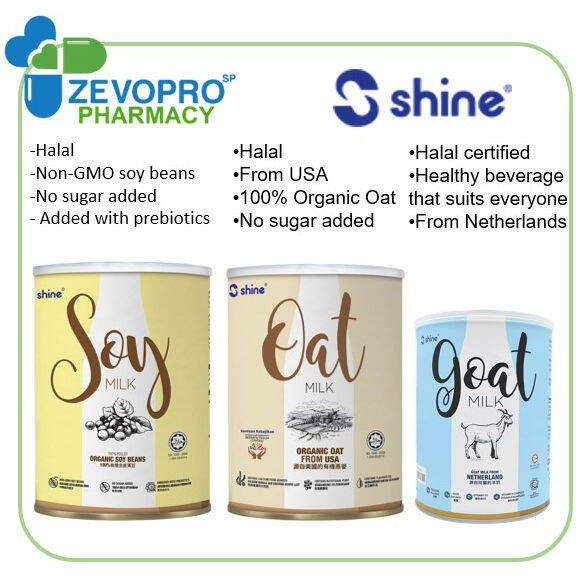 SHINE OAT MILK (VEGAN) 800G/ SHINE SOY MILK (VEGAN) 700G/ SHINE GOAT