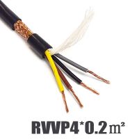 【Hot demand】 Original RVVP ลวด2เมตรทองแดงบริสุทธิ์ RVVP4ป้องกันลวดควบคุมสาย4 Core/ 0.3/0.5/0.75/1/1.5/2.5MM2ลวดสแควร์