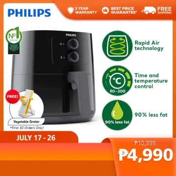 Shop Philips 1400W Air Fryer (Black, 4.1 L) with Exciting offers