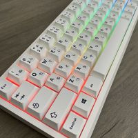 เรียบง่ายสีขาวและสีดำญี่ปุ่น Keycap 125 Keys เชอร์รี่โปรไฟล์ PBT การระเหิดสำหรับคีย์บอร์ดแบบกลไกสวิตช์ MX เชอร์รี่