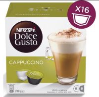 กาแฟแคปซูล Nescafé Dolce Gusto Cappuccino 16 capsules  A rich espresso with a delicious lightly sweet milk foam. Cappuccino is Italian for hood