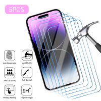 5PCS Protective Glass For iPhone 14 13 12 11 Pro Max Screen Protector for iPhone 13Mini 8 7 6 14 Plus X XR XS Max SE 2020 Glass