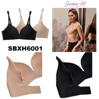 Sabina ซาบีน่า เสื้อชั้นใน INVISIBLE WIRE (ไร้โครง) SEAMLESS FIT รหัส SBXH6001 BK สีดำ, SBXH6001 CD เนื้อ รุ่น Soft Doomm