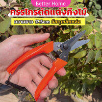 Better กรรไกรแต่งกิ่งไม้ เหล็กคาร์บอน สำหรับใช้ในสวน ด้ามกระชับมือ garden shears