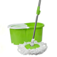 ROTATING SPIN MOP 360 ไม้ถูพื้น ผ้าไมโครไฟเบอร์พร้อมถังปั่นทำความสะอาดสแตนเลส 360 องศา  พร้อมผ้าถูไมโครไฟเบอร์2 ผืน