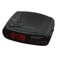 LED AMFM Radio Alarm Clock Modern Design Electronic Desktop Table Digital Clock Multi-group Snooze Function Home Decor Bedroom