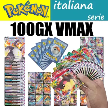 100pcs Portuguese Holographic Pokemon Cards 49vstar 51vmax Letter