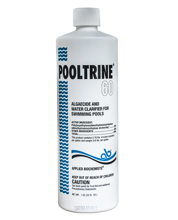Pooltrine 60 Algaecide and Water Clarifier for Swimming Pools, 1 qt (32