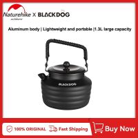 Naturehike-Blackdog กาน้ำพกพากลางแจ้ง1.3L กาน้ำชาแบบพกพาอลูมิเนียมกลางแจ้งกาน้ำใช้บนโต๊ะอาหารปิกนิกกระบอกน้ำ