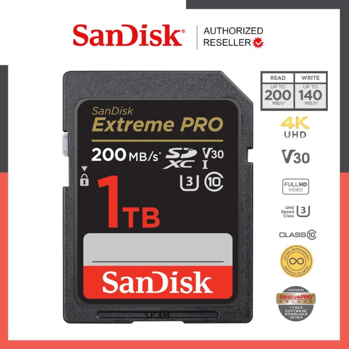 sandisk-extreme-pro-sd-card-1tb-sdsdxxd-1t00-gn4in-ความเร็วอ่าน-200mb-s-เขียน-140mb-s-เมมโมรี่-แซนดิส-รับประกัน-synnex-lifetime
