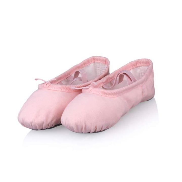 รองเท้าผ้าใบชุดฝึกเต้นบัลเล่ต์นุ่มสำหรับครูสอนบัลเล่ต์-รองเท้าผ้าฝ้ายเด็กเด็กผู้หญิงเด็กเล็กระดับมืออาชีพ
