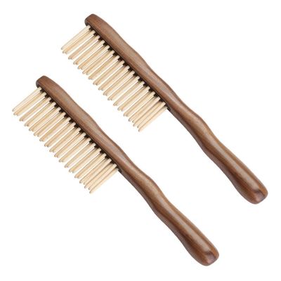 2X Natural Sandalwood Hair Comb Handmade Wooden Comb Detangling Wide Tooth Comb New Design