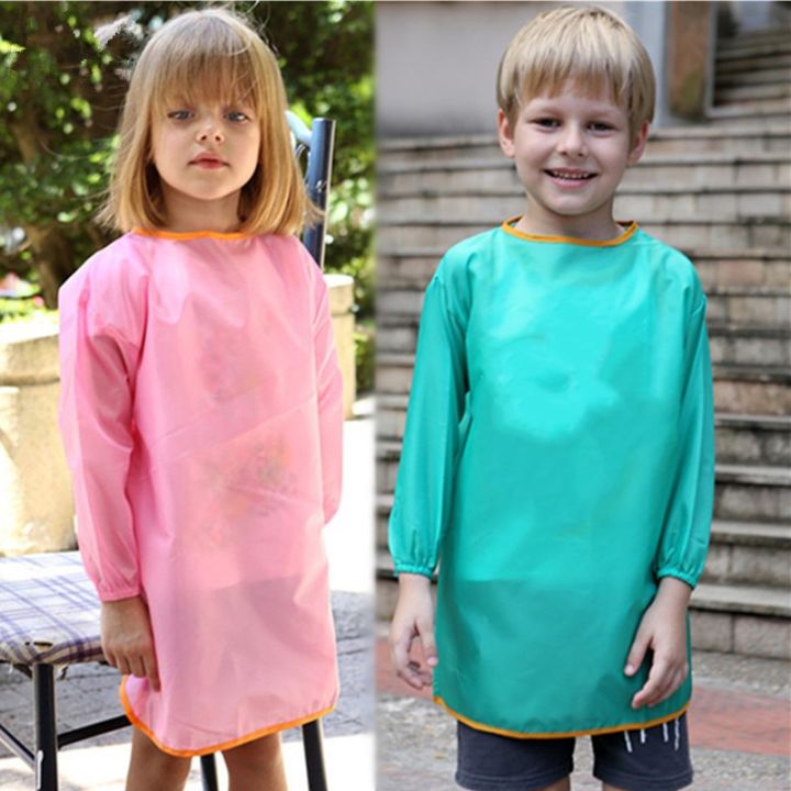 children-long-sleeve-waterproof-apron-for-kid-school-art-craft-painting-kitchen-cook-baby-boy-girl-feeding-eat-smock-diy-drawing-aprons