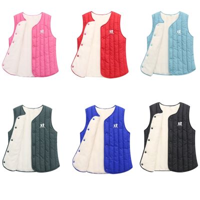 （Good baby store） 5 12Y Winter Warm Kids Boys Sleeveless Jacket Lamb Wool Baby Girls Clothes Vest Thicken Gilets Children Outerwear Waistcoat A396