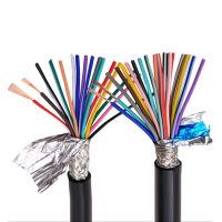 (Allen Materials)  Multi-Core Shielded Cable RVVP24AWG 0.2mm2 3 4 5 6 8 10 12 14 16 20 24 Core ป้องกันการรบกวนสายสัญญาณควบคุม