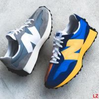 ใหม่ร้อน【เดิมนุ่ม NB * 327หยวน-zu สีเทาสีฟ้าสีส้มเป็ดแมนดารินแฟชั่นรองเท้าวิ่ง