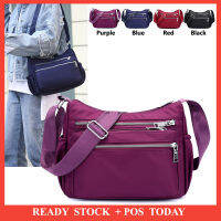 Ready Stock Casual Ladies Messenger Bag Women Nylon Shoulder Bag Crossbody Bag Waterproof Sling Bag