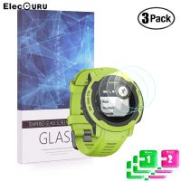 ❀﹍ 3 Pack for Garmin Instinct 2 Smartwatch Tempered Glass Screen Protector 9H Hardness Scratch Resistant Anti-Shatter Guard