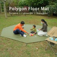 4.1x4.1m Large Camping Mat Hexagon Octagon Waterproof Ground Sheet Footprint Picnic Mat Big Tarp Awning Shade Beach Travel Mat