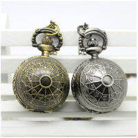 (Hot)(3081)12ชิ้นล็อต Antique Bronze Sphere Spider Web round Ball QUART สร้อยคอ, ขายส่งคริสต์มาสปาร์ตี้แขวนของขวัญ Steampunk