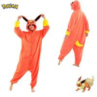 SHUAIYI Mulheres Pokémon Flareon คอสเพลย์ Fato Pijama Macacão de Corpo Inteiro อะนิเมะ Homewear Halloween Natal Kigurumi 1 ชิ้น