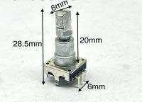 1pcs EC11 encoder 16 positioning 16 pulse 360° rotation half shaft shaft length 20MM