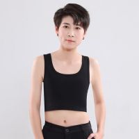 AB4B Flat Chest Binder Les Tomboy Short Vest Top Comfort Breast Binder Breathable Elastic Lesbian Corset Tops Shaper Bustier