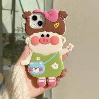 เคสซิลิโคนนิ่ม ลายหมู 3D สําหรับ iphone Case 14 Pro Max 13 Pro Max 12 Pro Max