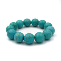 TURQUOISES หินเทอร์ควอยส์ ขนาด 14 มม. สร้อยข้อมือหินแท้ by siamonlineshop