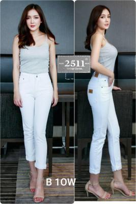 2511Jeans by Araya กางเกงยีนส์ทรงบอย สลิม กางเกงยีนส์ ผญ กางเกงยีนส์ผู้หญิง กางเกงยีนส์เอวสูง ผ้าไม่ยืด