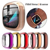 เคสปกป้องหน้าจอสำหรับ Fitbit Versa 3 &amp; Sense บางเฉียบนิ่ม TPU กรอบนาฬิกาสำหรับ Fitbit Versa 3กันชนป้องกันเคส