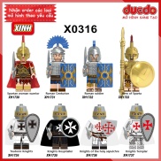 Minifigures chiến binh La Mã và lính Thập tự chinh