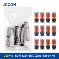 220Pcs LL34 SMD Zener Diode Assorted Kit 12W 0.5W 1206 (3V~51V) 22Values x 10Pcs Assorstment Kit