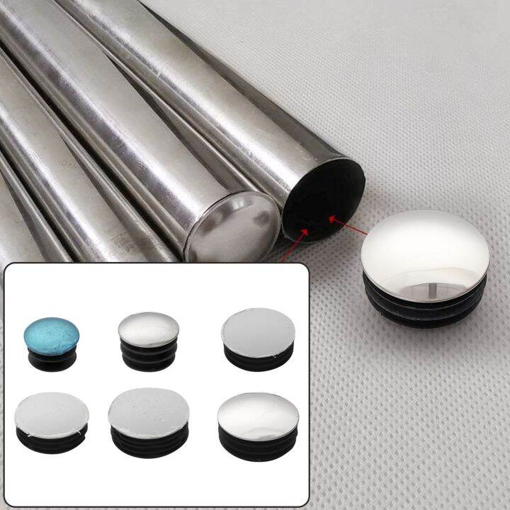 10pcs-round-tube-plugs-stainless-steel-head-plastic-pipe-cap-tube-blanking-end-caps-insert-stopper-furniture-leg-hole-plug-cover-pipe-fittings-accesso