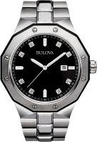 Bulova Classic Quartz Mens Watch, Stainless Steel Diamond , Two-Tone (Model: 98D103)