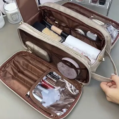 Travel Toiletry Case Cosmetic Bag Organizer Makeup Brush Storage Bag Travel Makeup Bag Portable Toiletry Bag