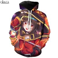 Classic Anime Girl Megumin Konosuba Hoodies 3D Print Men Women Fashion Jogging Sweatshirt Hip Hop Hipster Streetwear Tops T465