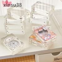 XINSU38 ที่ทำพวง กุญแจ diy เซ็ตทำพวงกุญแจ สติ๊กเกอร์สวยๆ โปร่งใสโปร่งใส อะคริลิค ของเล่นทำเอง ที่วางการ์ด โรงเรียนในโรงเรียน เครื่องเขียนสเตชันเนอรี อิฐโฟโต้การ์ดไอดอล ที่ใส่บัตรรูปภาพ ที่แสดงรูปภาพ กรอบรูปสำหรับถ่ายภาพ