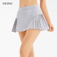 Tennis Skirts Badminton Golf Skirt High Waist Fitness Shorts Women Athletic Running Gym Sport Skorts With Phone Pocket