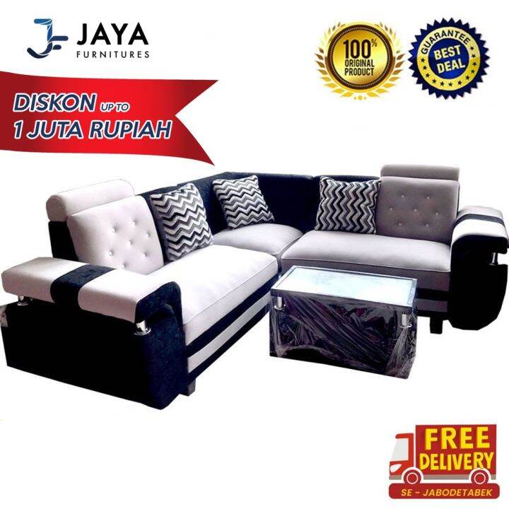 GRATIS ONGKIR! Sofa L Sudut Prestige Mutiara - Sofa Minimalis Murah ...