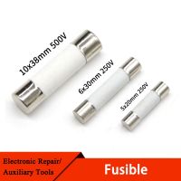 10Pcs Fusible 5x20mm 6x30mm 10x38mm Fast Blow Tube Fuses 250/500V 0.5 1 2 3 4 5 6 8 10 15 16 20 32A AMP Fuse Electrical Circuitry Parts