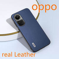 สำหรับ Oppo Reno 10/10 Pro + 5G เคสหนังแท้สไตล์ธุรกิจพรีเมี่ยมเคสโทรศัพท์กันกระแทกป้องกันทุกส่วนของเครื่อง